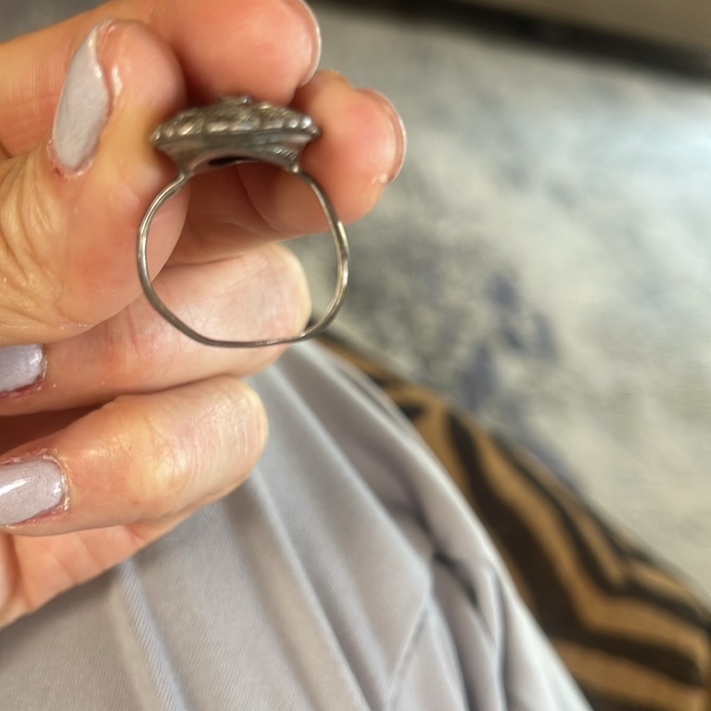 Vintage Statement Ring Sterling Silver, Beautiful… - image 6